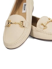 Dune London Cream Glenniee Comfort Snaffle Loafers - Image 6 of 6