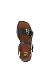 Dune London Black Luno Buckle Flatform Sandals - Image 4 of 6