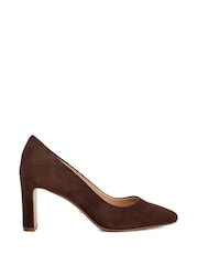 Dune London Brown Arriving Comfort Mid Block Heel Shoes - Image 1 of 6