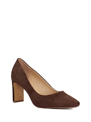 Dune London Brown Arriving Comfort Mid Block Heel Shoes - Image 2 of 6