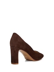 Dune London Brown Arriving Comfort Mid Block Heel Shoes - Image 3 of 6