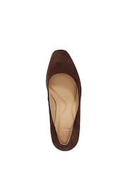 Dune London Brown Arriving Comfort Mid Block Heel Shoes - Image 4 of 6