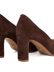 Dune London Brown Arriving Comfort Mid Block Heel Shoes - Image 5 of 6