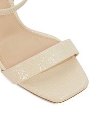 Dune London Cream Methodical Elastic Square Toe Sandals Heels - Image 6 of 6