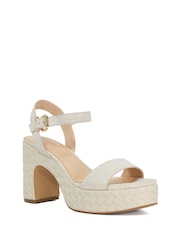 Кремовый - Dune London Monotone Platform Heel Sandals - Изображение 2 из 5