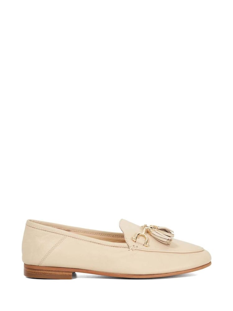 Cream Dove - Mokasini iz usnja z resicami Dune London Flexible Sole Greysons - Slika 1 iz 5 Cream Dove - Mokasini iz usnja z resicami Dune London Flexible Sole Greysons - Slika 1 iz 5