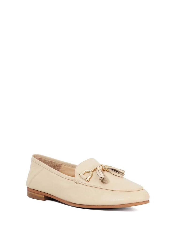 Cream Dove - Mokasini iz usnja z resicami Dune London Flexible Sole Greysons - Slika 2 iz 5 Cream Dove - Mokasini iz usnja z resicami Dune London Flexible Sole Greysons - Slika 2 iz 5