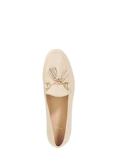 Dune London Cream Dove Standard Fit Flexible Sole Graysons Tassel Leather Loafers - Image 4 of 5