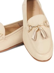Dune London Cream Dove Standard Fit Flexible Sole Graysons Tassel Leather Loafers - Image 5 of 5