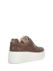 Dune London Tan Brown Esthie Slip On Trainers - Image 4 of 6
