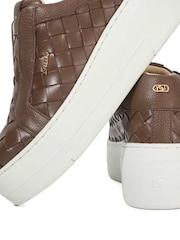 Dune London Tan Brown Esthie Slip On Trainers - Image 5 of 6