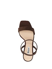 Dune London Brown Methodical Elastic Square Toe Sandals Heels - Image 4 of 6