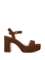Коричневый - Dune London Monotone Platform Heel Sandals - Изображение 1 из 6