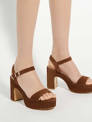 Коричневый - Dune London Monotone Platform Heel Sandals - Изображение 6 из 6
