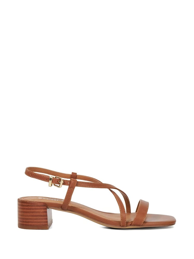 Dune London Brown Low Block Jaskell Sandals - Image 1 of 6