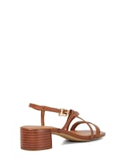 Dune London Brown Low Block Jaskell Sandals - Image 2 of 6