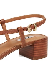 Dune London Brown Low Block Jaskell Sandals - Image 5 of 6