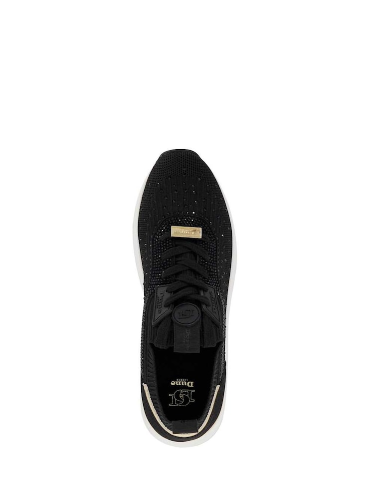 Dune London Black Eras Fly Knit Runner Trainers - Image 4 of 5