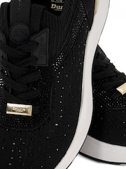 Dune London Black Eras Fly Knit Runner Trainers - Image 5 of 5