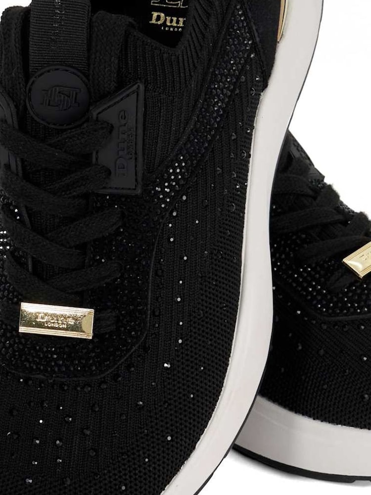 Dune London Black Eras Fly Knit Runner Trainers - Image 5 of 5