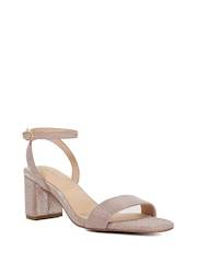 Dune London Metallic Standard Fit Melini Block Heel Sandals - Image 3 of 6