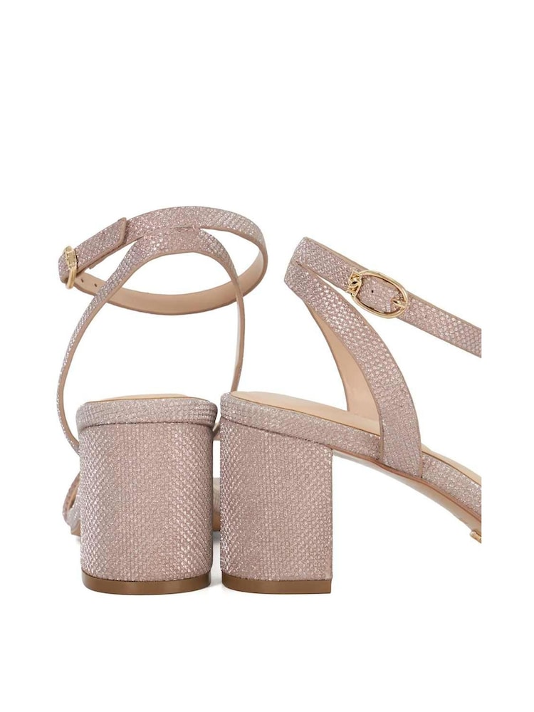Dune London Metallic Standard Fit Melini Block Heel Sandals - Image 6 of 6