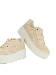 Розовый - Dune London Episode Flatform Lace Up Sport Trainers - Image 5 of 6