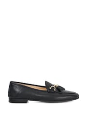 Dune London Charcoal Black Standard Fit Flexible Sole Graysons Tassel Leather Loafers - Image 2 of 6