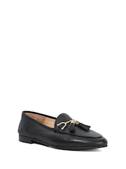 Dune London Charcoal Black Standard Fit Flexible Sole Graysons Tassel Leather Loafers - Image 3 of 6