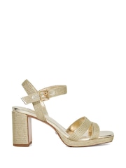 Золотистый цвет - Dune London Manifesting Mini Platform Sandals - Изображение 2 из 6