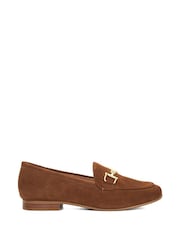 Dune London Brown 1 Regular Fit Glair Branded Snaffle Leather Trim Shoes - Image 1 of 6