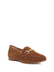 Dune London Brown 1 Regular Fit Glair Branded Snaffle Leather Trim Shoes - Image 3 of 6