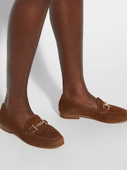Dune London Brown 1 Regular Fit Glair Branded Snaffle Leather Trim Shoes - Image 6 of 6
