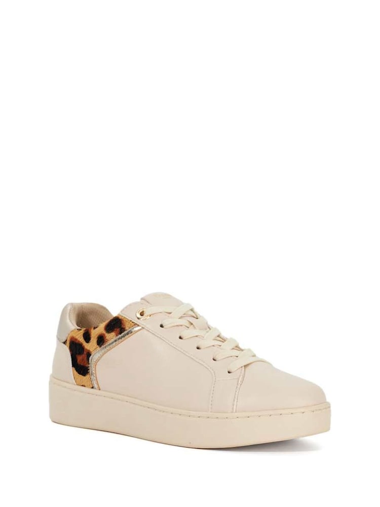 Кремовый - Dune London Elli Material Mix Cupsole Trainers - Image 2 of 4