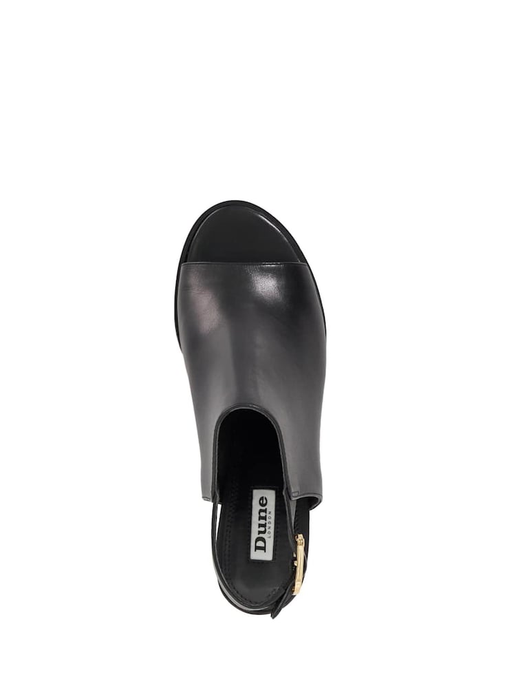 Dune London Black Joupe Block Heel Mule Shoes - Image 4 of 5