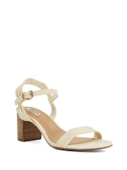 Dune London Cream Standard Fit Jaliz Two Part Heel Sandals - Image 3 of 6