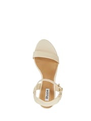 Dune London Cream Standard Fit Jaliz Two Part Heel Sandals - Image 5 of 6