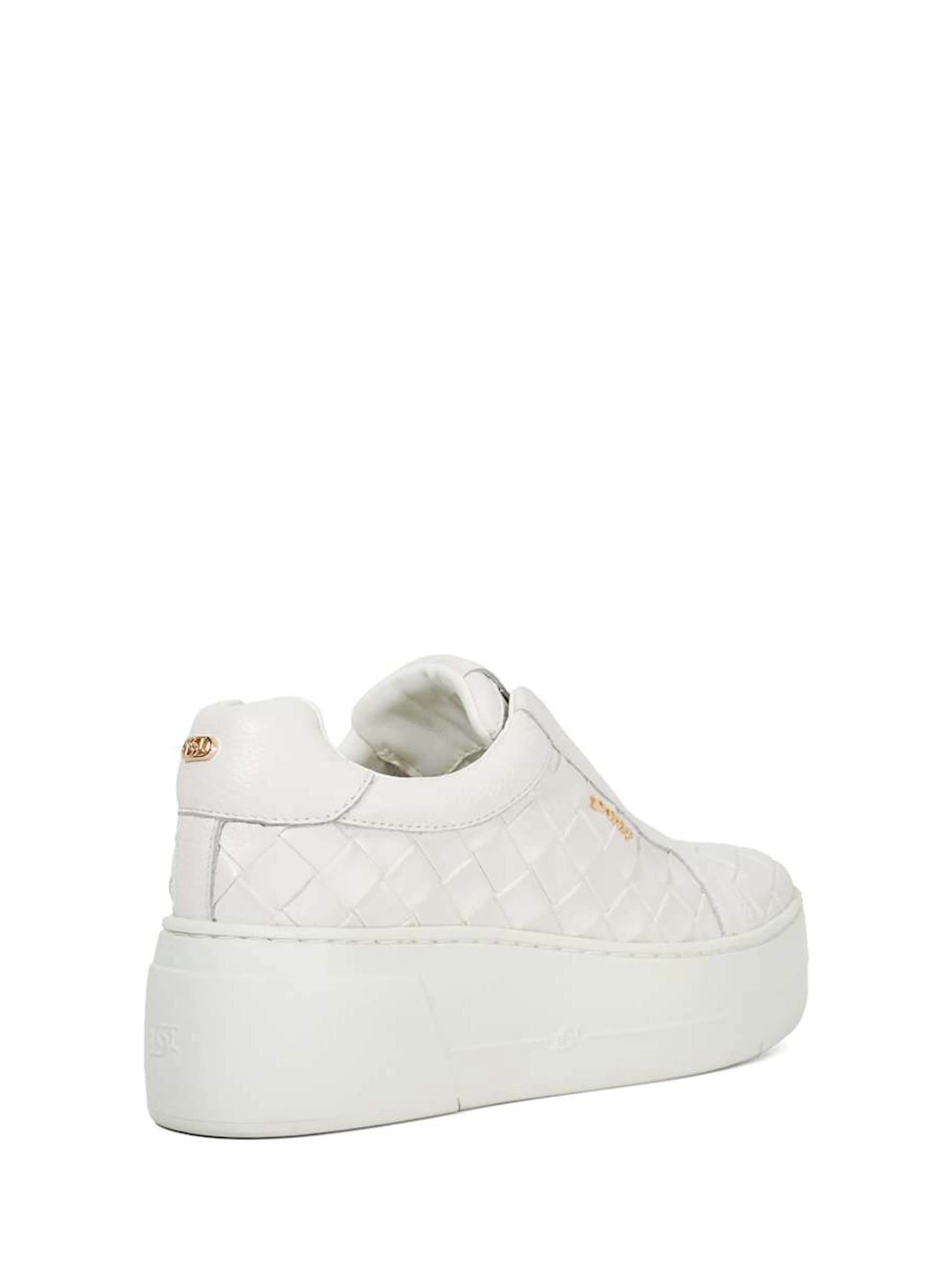 Buy Dune London Pearl White Esthie Slip On Trainers from the