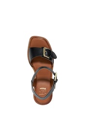 Dune London Black Dark Jupiter Buckle Flatform Sandals - Image 4 of 5