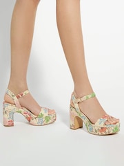 Бежевый свет - Dune London Monotone Platform Heel Sandals - Изображение 6 из 6