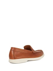 Dune London Red Buftonn Sole Loafers - Image 3 of 5