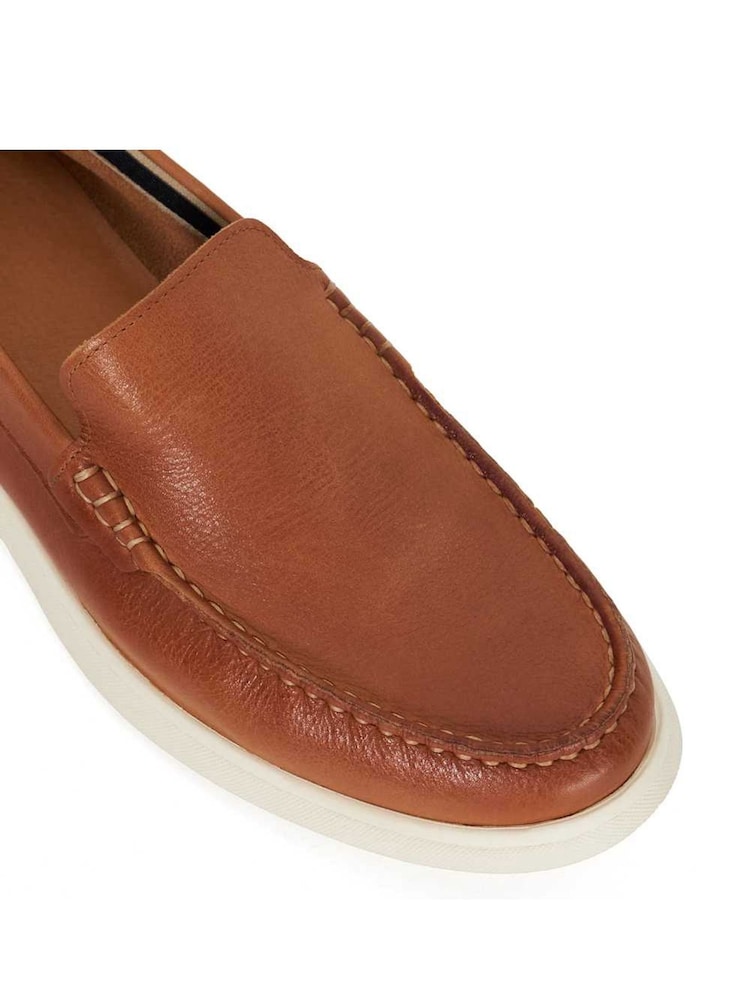 Dune London Red Buftonn Sole Loafers - Image 5 of 5