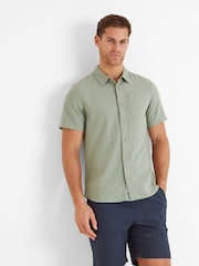 Tog 24 Green Mens Preston Pistachio 100% Cotton Shirt - Image 2 of 6