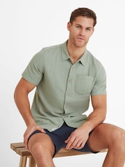 Tog 24 Green Mens Preston Pistachio 100% Cotton Shirt - Image 4 of 6