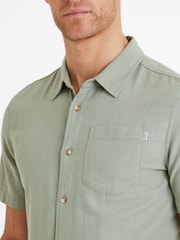 Tog 24 Green Mens Preston Pistachio 100% Cotton Shirt - Image 5 of 6