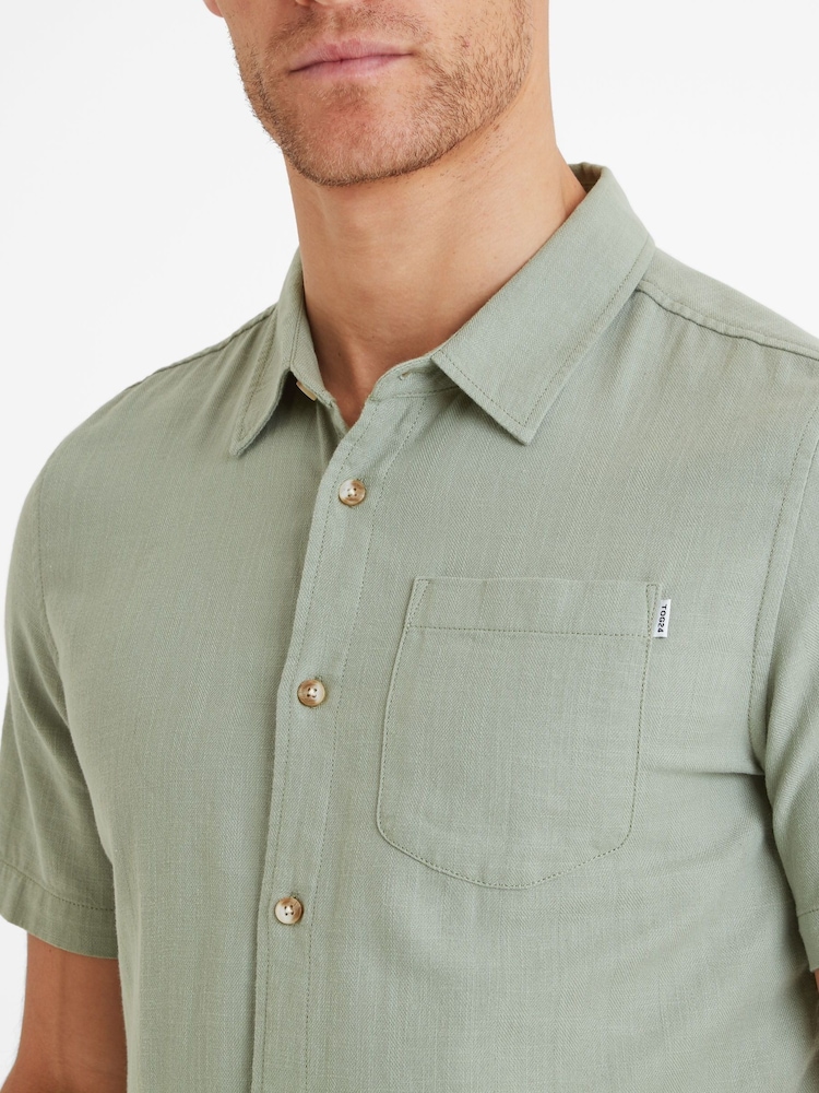 Tog 24 Mens Preston Pistachio 100% Cotton Shirt - Image 5 of 6