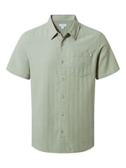 Tog 24 Green Mens Preston Pistachio 100% Cotton Shirt - Image 6 of 6