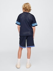 Donkerblauw - Gap mesh shorts met elastische taille (4-13jr) - Image 2 of 5
