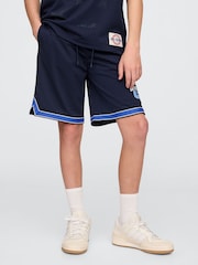 Donkerblauw - Gap mesh shorts met elastische taille (4-13jr) - Image 3 of 5
