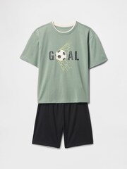 Gap Green Football Short Pyjamas (6-13yrs) - Image 1 of 3